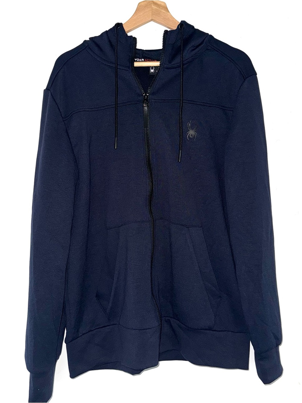 Spyder Men's Navy Full-Zip Hooded Sweater Jacket